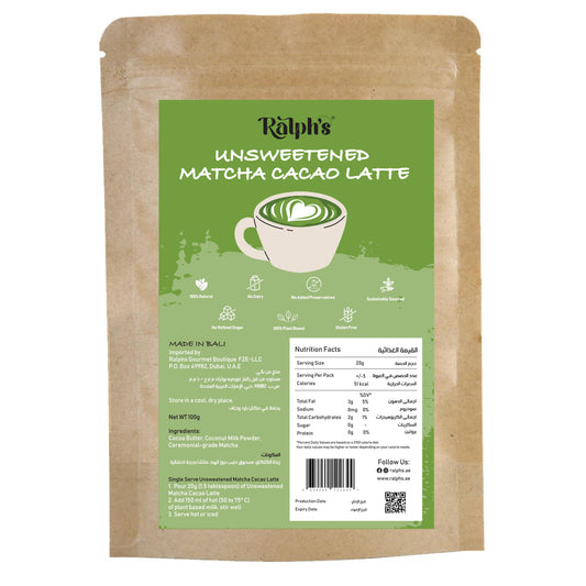 Unsweetened Matcha Cacao Latte