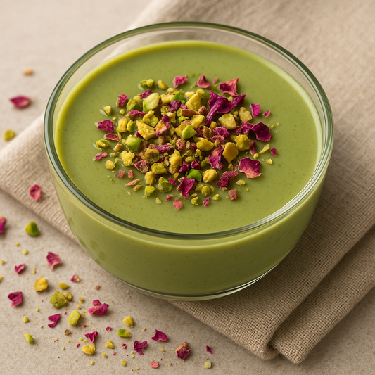 Plant-Based Matcha Mohalabia